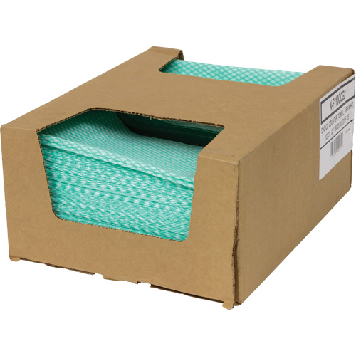 Chiffons de choix pour comptoir SaniWorks, Vert/Blanc O-Max