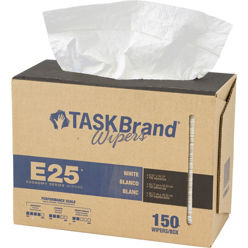 TaskBrand&reg; E25 Economy Scrim Wipers, All-Purpose, 16-3/4" L x 9-3/4" W O-Max