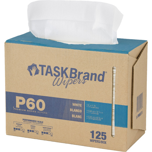 TaskBrand&reg; P60 Premium Series Wipers, All-Purpose, 16-3/4" L x 8-1/4" W O-Max