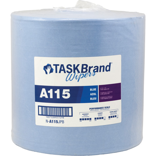 Chiffons &agrave; haut rendement A115 TaskBrand, Robuste, 13" lo x 12" la O-Max