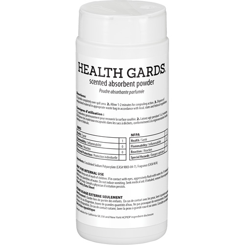 Health Gards&reg; Scented Absorbent Powder, 16 oz., Can O-Max