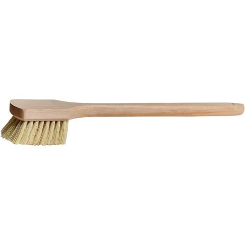 Long-Handle Pot Brush, 20" L, Tampico Bristles, Beige O-Max