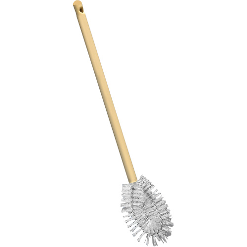 HD Toilet Brush with Wire Centre, 20" L, Polypropylene Bristles, Yellow O-Max
