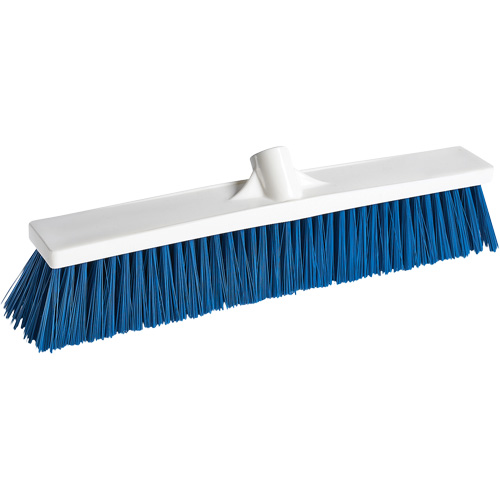 Balai-brosse pour le service alimentaire, Crins Moyen, 18", Polypropyl&egrave;ne, Blanc O-Max