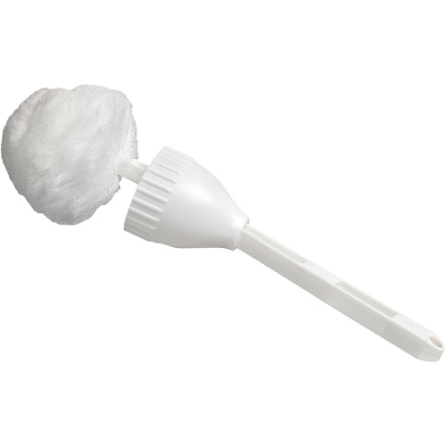 Cleaning Swab with Cup, 14-1/2" L, Acrylic Bristles, White O-Max