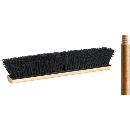 Balai-brosse avec manche, 18", Moyen, Soies Tampico O-Max