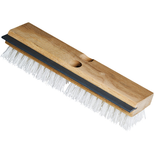 Brosse &agrave; r&eacute;curer utilitaire avec raclette, 11" l, Soies Polypropyl&egrave;ne, Blanc O-Max