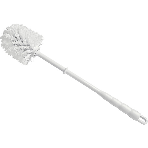 Brosse &agrave; cuvettes, 15-1/2" l, Soies Polypropyl&egrave;ne, Rouge/Blanc O-Max