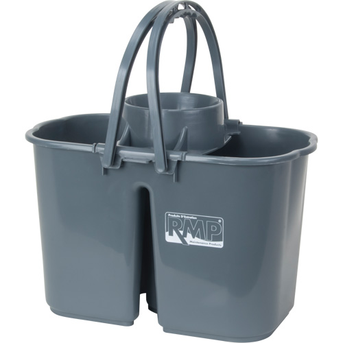 Seau et essoreuse pour vadrouille, Passoire, 3,75 gal. US (15 pintes), Gris O-Max