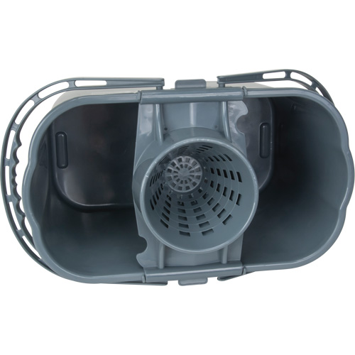 Seau et essoreuse pour vadrouille, Passoire, 3,75 gal. US (15 pintes), Gris O-Max