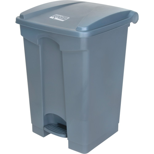 Poubelle &agrave; p&eacute;dale, Plastique, Capacit&eacute; 12 gal. US O-Max