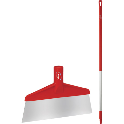 Floor Scraper with Handle, Red, 9-3/5" W x 55-9/10" L O-Max