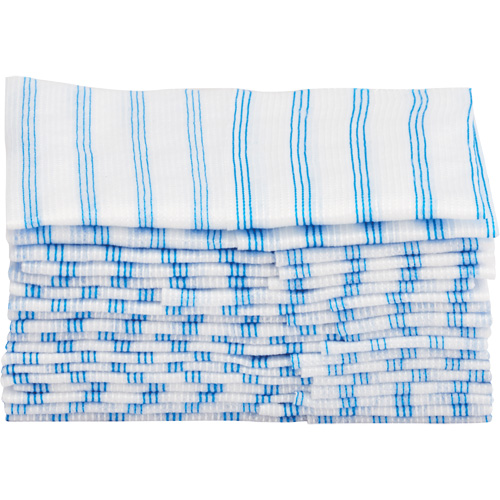 Chiffons jetables, Microfibre, Bleu/Blanc O-Max