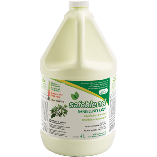 Nettoyant d&eacute;sinfectant OXY &agrave; l'huile de menthe poivr&eacute;e, 4 L, Cruche O-Max