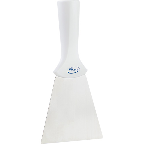Grattoir en acier inoxydable avec poign&eacute;e montable sur manche, Blanc, 4" la x 8" lo O-Max