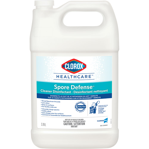 D&eacute;sinfectant nettoyant Clorox Healthcare Spore Defense, 3,78 L, Cruche O-Max