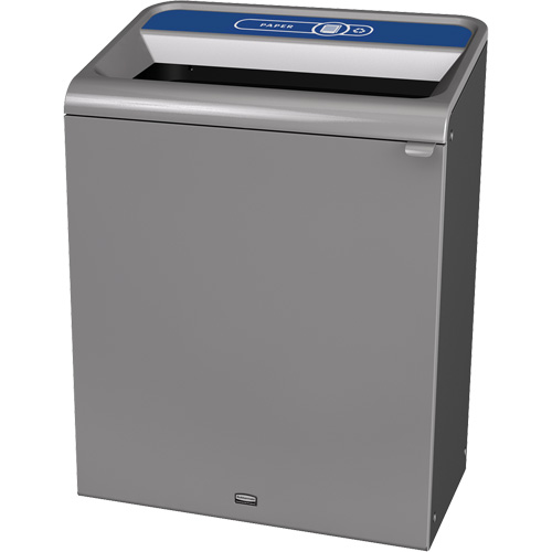 Conteneur pour d&eacute;chets de papier Configure, Vrac/Bord de rue/De bureau, Acier, 45 gal. US O-Max