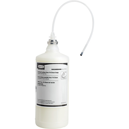 Recharge de savon liquide sans parfum et sans colorant OneShot, Cr&egrave;me, 800 ml, Sans parfum O-Max