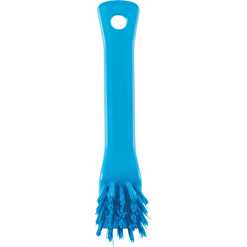 Brosse avec rebord grattoir, Soies Ferme, Longueur de 6", Bleu O-Max