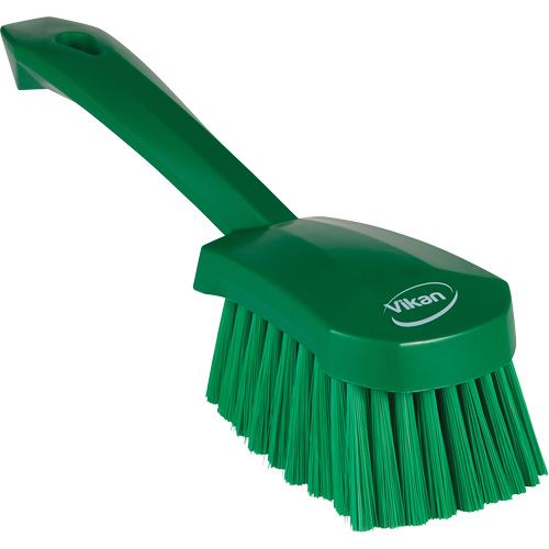 Brosse &agrave; r&eacute;curer avec manche court, Soies Doux, Longueur de 10-1/2", Vert O-Max