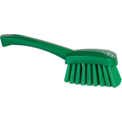 Brosse &agrave; r&eacute;curer avec manche court, Soies Doux, Longueur de 10-1/2", Vert O-Max