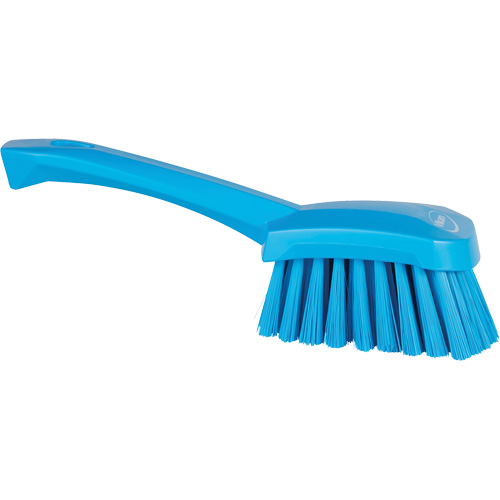 Brosse &agrave; r&eacute;curer avec manche court, Soies Doux, Longueur de 10-1/2", Bleu O-Max