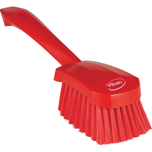 Brosse &agrave; r&eacute;curer avec manche court, Soies Doux, Longueur de 10-1/2", Rouge O-Max