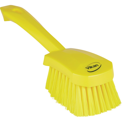 Brosse &agrave; r&eacute;curer avec manche court, Soies Doux, Longueur de 10-1/2", Jaune O-Max