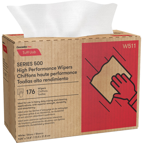 Essuie-tout Spunlace haute performance Pro Tuff-Job, Tout usage, 12-1/2" lo x 9-1/4" la O-Max