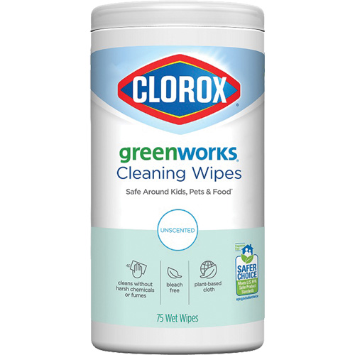 Lingettes nettoyantes GreenWorks, 75 lingettes O-Max