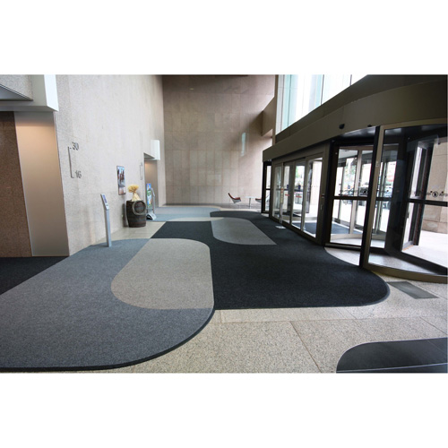 Tapis dentr&eacute;e Supreme Knob, Essuie-pieds/grattoir, 3-1/2' x 6' x 7/16", Charbon O-Max
