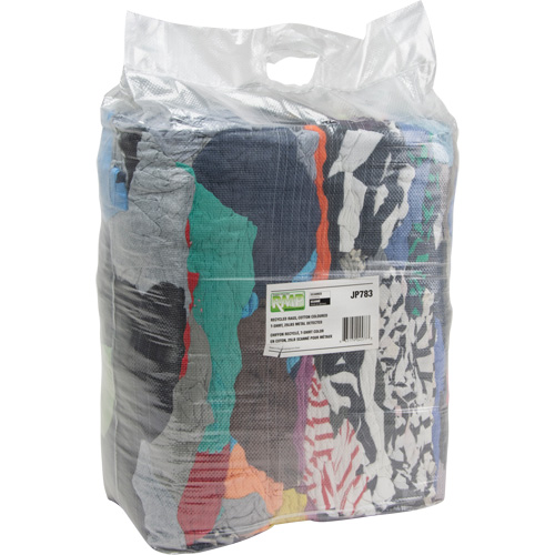 Recycled Material Wiping Rags, Cotton, Mix Colours, 25 lbs. O-Max