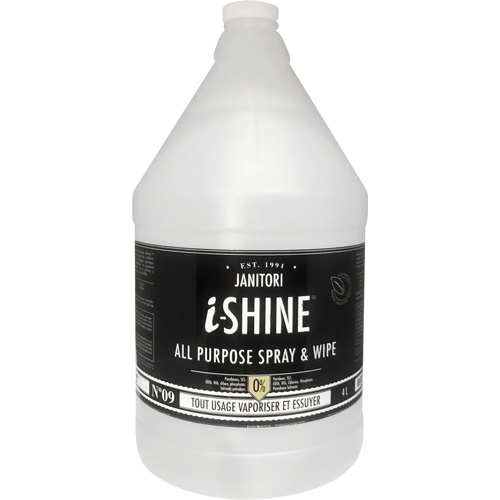 Nettoyant polyvalent &agrave; vaporiser et essuyer Janitori i-Shine, 4 L, Cruche O-Max