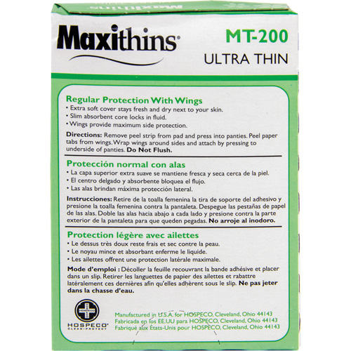 Serviettes Maxi Maxithins ultra minces avec ailes O-Max