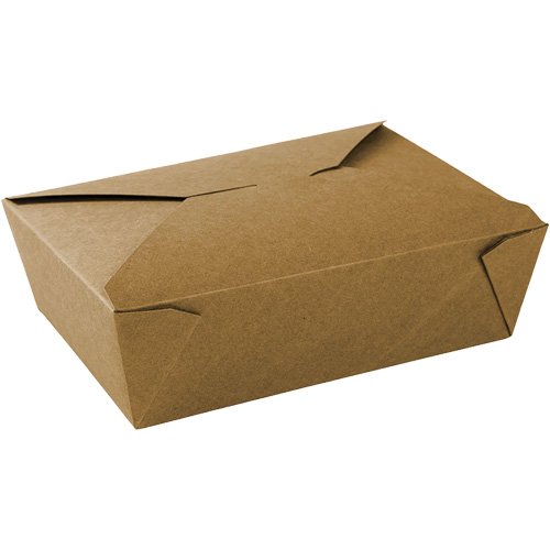 Kraft Take Out Food Containers, Corrugated, Rectangular O-Max