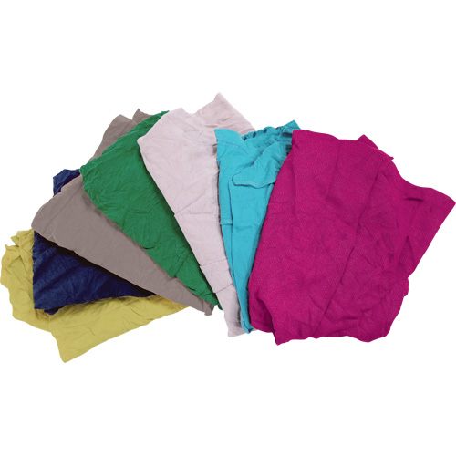 Chiffons fabriqu&eacute;s &agrave; partir de mat&eacute;riaux recycl&eacute;s, Coton, M&eacute;lange de couleurs, 10 lb O-Max
