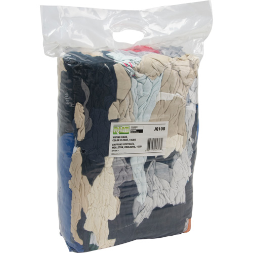 Chiffons fabriqu&eacute;s &agrave; partir de mat&eacute;riaux recycl&eacute;s, Molleton, M&eacute;lange de couleurs, 10 lb O-Max