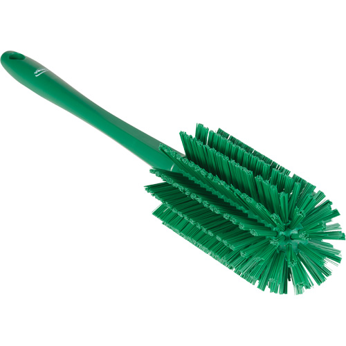 Brosse moyenne avec manche, Soies Ferme, Longueur de 17", Vert O-Max