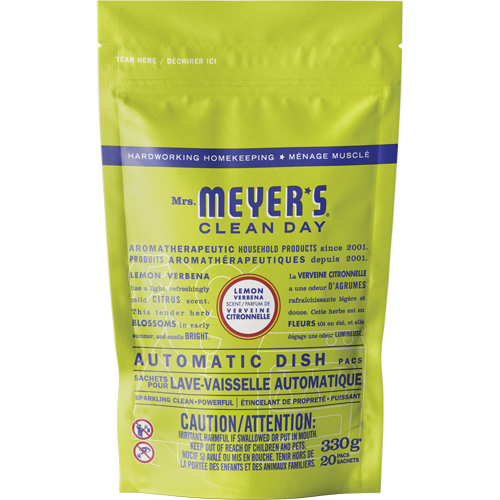 Sachets de d&eacute;tergent pour lave-vaisselle automatique Mrs. Meyer's Clean Day, Capsules, 330 g, Verveine citronnelle O-Max
