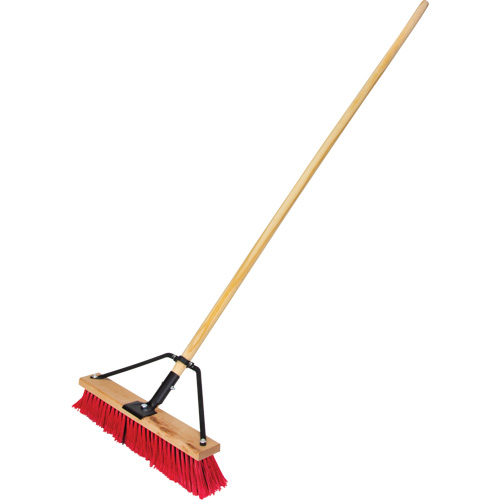 Balai-brosse &agrave; manche renforc&eacute;, 18", Moyen, Soies PVC O-Max
