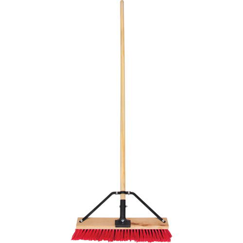 Balai-brosse &agrave; manche renforc&eacute;, 18", Moyen, Soies PVC O-Max