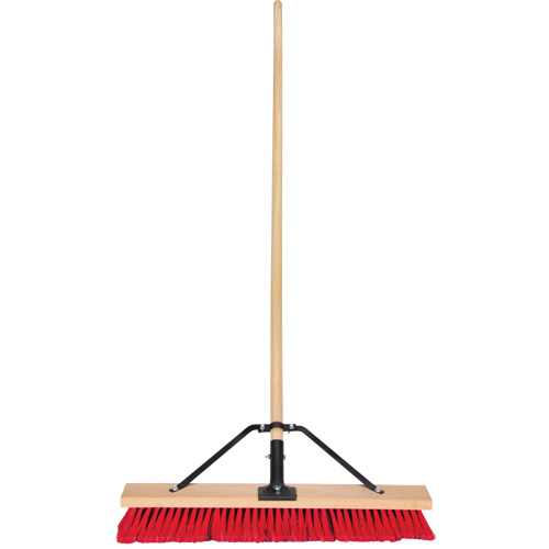 Balai-brosse &agrave; manche renforc&eacute;, 24", Moyen, Soies PVC O-Max