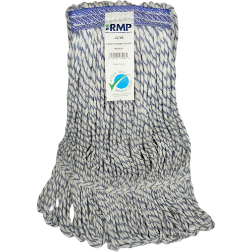 Candy-Striped Mop Head, Floor Finishing, Synthetic, Loop Style O-Max