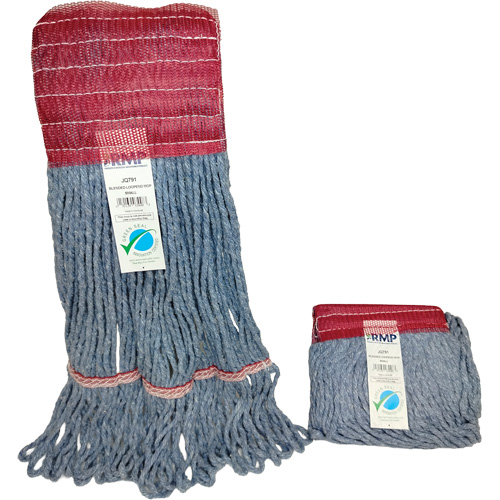 T&ecirc;te de vadrouille &agrave; bande large, Antimicrobien/Finition de plancher/Sp&eacute;cialis&eacute;, Coton/Rayonne/Synth&eacute;tique, Style Boucle O-Max