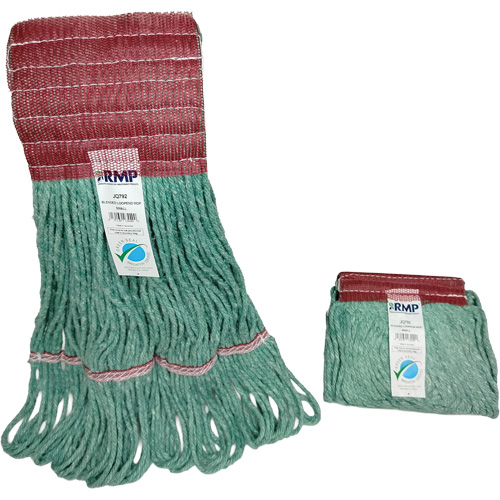 T&ecirc;te de vadrouille &agrave; bande large, Antimicrobien/Finition de plancher/Sp&eacute;cialis&eacute;, Coton/Rayonne/Synth&eacute;tique, Style Boucle O-Max