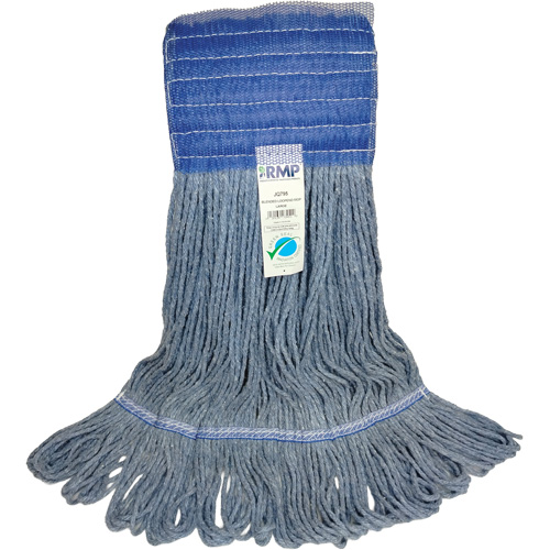 T&ecirc;te de vadrouille &agrave; bande large, Antimicrobien/Finition de plancher/Sp&eacute;cialis&eacute;, Coton/Rayonne/Synth&eacute;tique, Style Boucle O-Max