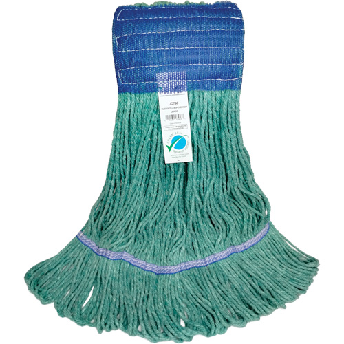 T&ecirc;te de vadrouille &agrave; bande large, Antimicrobien/Finition de plancher/Sp&eacute;cialis&eacute;, Coton/Rayonne/Synth&eacute;tique, Style Boucle O-Max