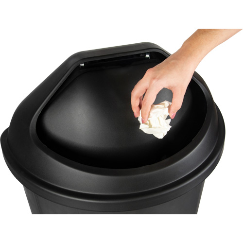Poubelle demi-ronde, Poly&eacute;thyl&egrave;ne, 21 gal. US O-Max
