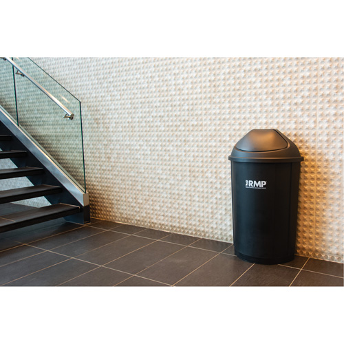 Poubelle demi-ronde, Poly&eacute;thyl&egrave;ne, 21 gal. US O-Max