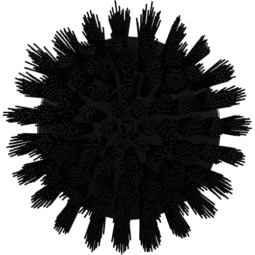 Brosse ronde HyDrive pour perceuse, Soies Tr&egrave;s ferme, Longueur de 3-1/10", Noir O-Max